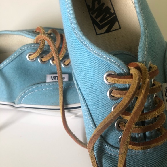 vans authentic blue leather